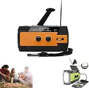 Emergency Crank Weather Radio, Solar Crank Emergency Radio, Solar Powered Flashlight and Phone Charger with LED Flashlight,Solar Powered Flashlight and Phone Charger