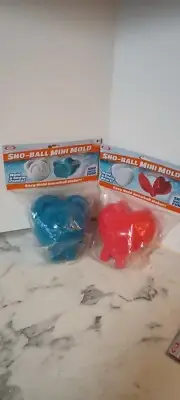 ✅ Ideal Sno-Ball Mini Mold Blue Panda/red heart Shaped Snow Ball mold NEW