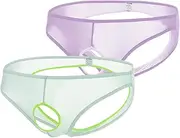 [HASWECHYS] Mens Sexy Mesh Thong See Through Underwear Ice Silk Bikini G-String Low Rise Underpants