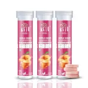 KETO VEDA Apple Cider Vinegar Effervescent Tablets for weightloss (Pack of 3)