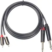 Audio Cable RCA Male to RCA Male Cable Multifunction Practical Audio Connection Stable for Home Audio Amplifier Speaker, 2m