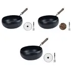 Wok Pan with Detachable Handle Hand Hammered Chinese Wok for Restaurant Home