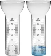 Rain Gauge Replacement Tube, 2pcs 35mm Glass Rain Gauge Tube with Clear Marks, Freeze Proof Rain Gauges Tube for Yard, Garden