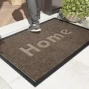 Color&Geometry Outdoor Mats for Home Entrance Heavy Duty, Front Door Mat Outside Entrance for All-Season Weather Non Slip, Welcome Mat for Front Door with Durable Rubber Backing, Brown 24”x36”