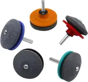 5 Pcs Lawn Mower Sharpener, Universal Lawn Mower Knife Sharpener, Multifunctional Sharpening Tool Knife Sharpener for Electric Drill, Grinding Tool Ga
