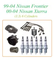 Tune Up For 99-04 Nissan Frontier Xterra 3.3v6: SparkPlug Cap Rotor WireSet Fuel (for: Nissan)