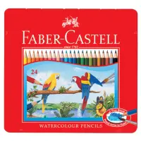 在飛比找momo購物網優惠-【Faber-Castell】德國輝柏 24色鐵盒水性色鉛筆