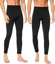 [WOXAJU] Thermal Underwear for Men Fleece Lined Base Layer Bottoms Men's Soft Thermal Long Johns Pant for Cold Weather