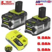 2X 18V 9.0AH For Ryobi One Plus P108 Lithium-ion Battery RB18L50 RB18L40 P117