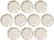 Set of 10 Green Royal 10 Dinner Plates, 10.2 x 1.0 inches (26 x 2.5 cm), Western Tableware Platters