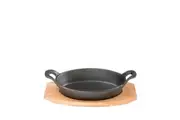 Pyrocast Oval Gratin With Maple Tray 15.5x10cm