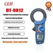 CEM DT-9812 1000A AC Leakage Current Tester Large LCD Display with Backlight