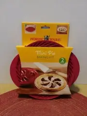 Nordic Ware Mini Pie Baking 2 piece RED Kit New