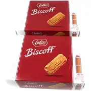 Lotus Biscoff European Biscuit Cookies 2 Boxes (4 Packets per Box)