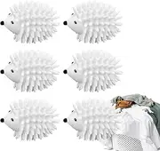 Reusable Dryer Balls,6 Pack Cute Drying Balls for Dryers - Pet Hair Remover, White Laundry Washing Balls, Washing Machine Agitator for Towels Down Jackets