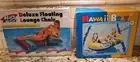 Pool Rafts LOT Floating Lounge Chair 65x34, 2 Person Hawaii Boat 78x46, Air Mat