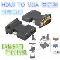 在飛比找蝦皮購物優惠-HDMI轉VGA  轉接頭 帶音頻輸出 HDMI母轉VGA公