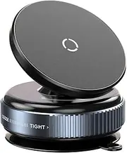 Magnetic Suction Phone Holder, 2025 New Vacuum Magnetic Suction Phone Holder Foldable and Retractable, 360° Stretchable for Car/Gym/Smooth Surface Kitchen Stand Cellphone (Obsidian Black)