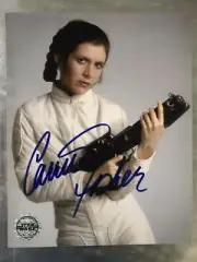 Carrie Fisher Signed Star Wars Convention 8x10 Photo