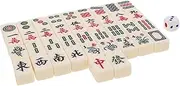 Abaodam 1set Mini Mahjong Kit Portable Travel Game Gatherings Lightweight Mahjong Accessories Travel-Friendly Entertainment