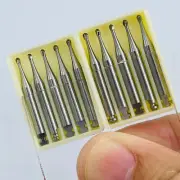 10PCS Dental Tungsten Steel Burs Drills RA3 for Low Speed Contra Angle Handpiece