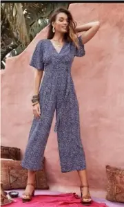 Size 10 Mister Zimi women's Effie Jumpsuit In Snow Leopard with pockets. New...