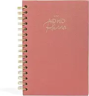 epic self The ADHD Planner - Undated Daily Weekly Schedule Organizer Journal for Disorganized People Habit Tracker Record Emotions & Mood Academic Goals Structure Focus Adults Brains (Spiral) (Red)