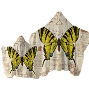 Yellow Swallowtail Butterfly Towel with Hood