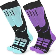[srclo] Womens Thermal Ski Socks, Knee High Long Walking Hiking Sports Socks,Cushioned Warm Thick Winter Athletic Socks for Skiing Snowboarding