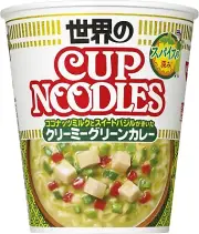 Cup Noodles Creamy green curry [coconut milk & sweet basil] Nissin 80g x 12 PCS