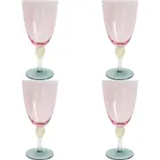 4x LVD Wine Glass Home/Kitchenware Drinkware Decorative Display 20cm Sherbert