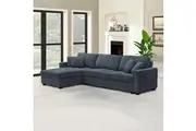 Corner Sofa Chaise | Polyester Fabric | Multilayer Comfort | 2 Pillows | Individual Pocket Spring Support