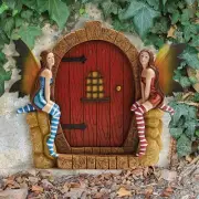 Doorway to Enchanted Forest Sprites Pixies Fairy Elfin Maidens Tree Sculpture