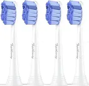 [toptheway] Extra Soft Replacement Toothbrush Heads Compatible with Philips Sonicare Optimal Gum Care for Sensitive Teeth G2 C2 C1 4100 Snap-on, 4 Pack