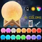 3D Moon Lamp Dimmable Lunar Moonlight LED Night Décor Light Touch Sensor Remote