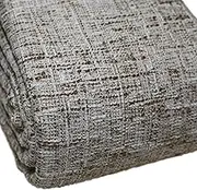 TinaKim Upholstery Fabric, Faux Linen Type Cloth Material, for Chair Sofa Couth Reupholster (Khaki, 3 Yard)