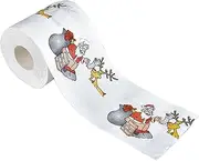 Christmas Toilet Paper - Santa Claus Reindeer Christmas Toilet Paper Rolls, Christmas Pattern Toilet Paper, Toilet Roll Paper Towels for Christmas - Christmas Chimney
