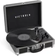VTG Victrola 3-Speed Bluetooth Portable Suitcase Record Player w/ Speakers