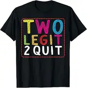 [X.Style] Two Legit to Quit 2nd Birthday Party Hip Hop Theme Toddlers ds1423 T-Shirt (S) Black