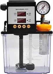 1PC 110V 1/2L CNC Electromagnetic Lubrication Pump Lubricator 1/2 Liters Lubricant Pump Automatic Lubricating Oil Pump(1L With Oil Gauge)