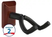 Gator Frameworks GFW-GTR-HNGRMH 2-Pack Wall Mount Guitar Hanger - Mahogany