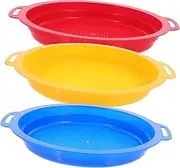 LALADEFIEE 3PCS Sand Sifter Interactive Beach Plaything for Portable Sand Sieves for Summer Fun
