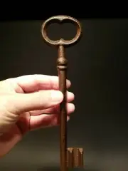8 1/2" Antique Style Cast Iron Large Skeleton Church Key