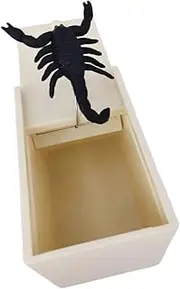 BRIGHTFUFU 2Pcs Horrible Box Scorpion Prank Joking Scary Trick Props for April Fool Day Funny and Easy to Use Scorpion for Adults