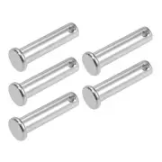 Clevis Pin 10mmx40mm 5Pcs Single Hole Flat Head 304 Stainless Steel Fastener Pin