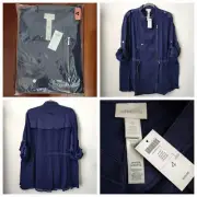 NWT $139 CHICO'S ANORAK Solid LS Tempest Jacket 4 Zipper Closure Navy Blue