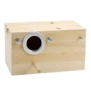 Pine Wood Parakeet Nest Box Bird House Budgie Breeding Mating Box for Lovebir...