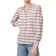 Rails, New, Angelica Mauve Rose Button Down Flannel Plaid Shirt, Size Small Cute
