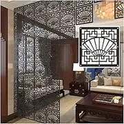 Hanging Room Divider, Wood Plastic Carving Living Room Decorative Wall Screen Panel,Anti-Cracking Hotel Bedroom Decor Screen,3 Colors