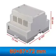 1 Pcs 87x72x60mm DIN Rail Project Case PLC Junction Box Plastic Electronics Box